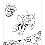Пчелки и гусеница