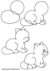 Как самостоятельно нарисовать котенка ребенку