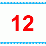Карточка цифра 12 для детей