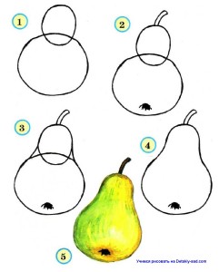 Как нарисовать грушу