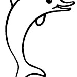 Простой рисунок дельфина
