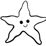 Морская звезда - простая раскрака