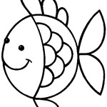 Рыбка - раскраска для самых маленьких