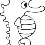 Раскраска морской конек