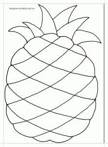 Простая раскраска ананас