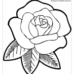Большая роза раскраска