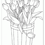Тюльпаны в бочонке раскраска