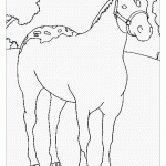 Детская раскраска лошадь