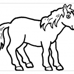 Рисунок лошади раскраска