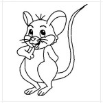 Раскраска мышонка