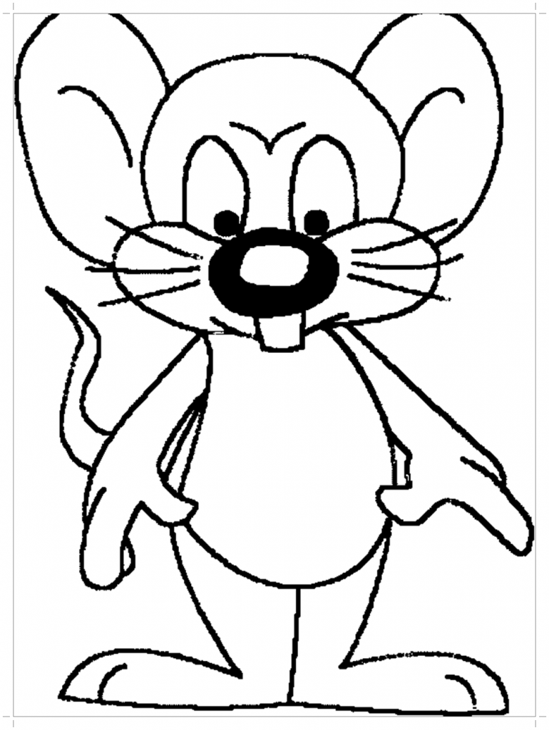 Мышка из мультфильма раскраска