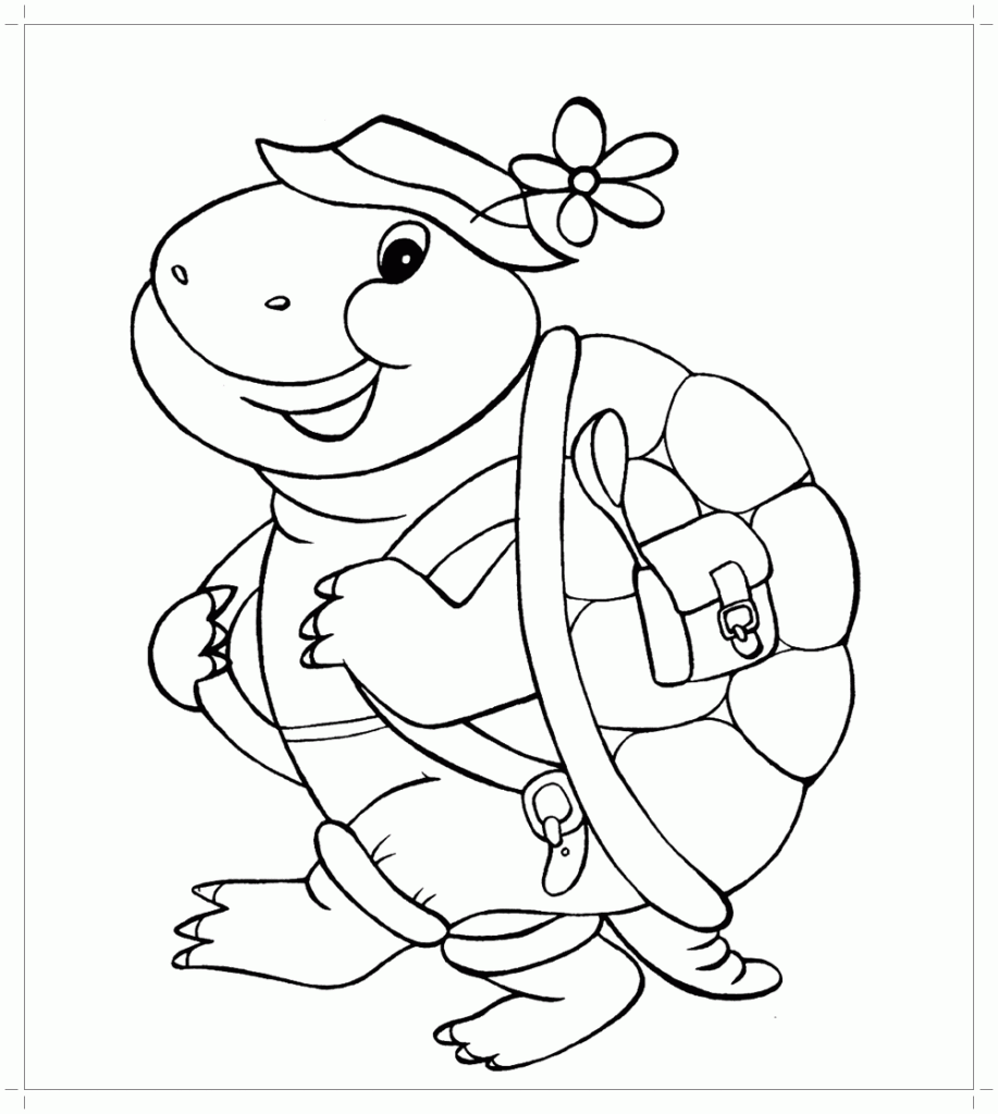 Веселая черепаха раскраска