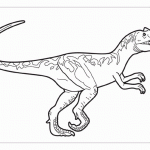 Раскраска динозавр на охоте