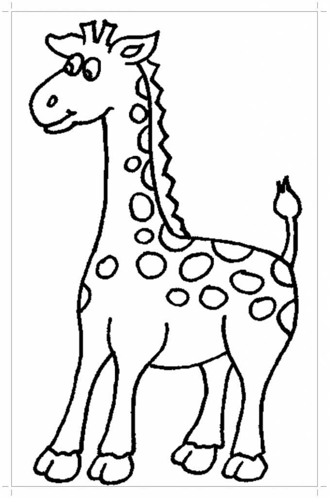 Раскраска жирафа для детей