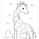 Раскраска жираф для малышей