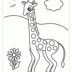Раскраска жираф для самых маленьких