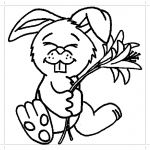 Веселый кролик раскраска
