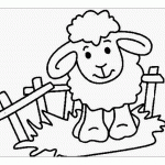 Раскраска овца новогодняя