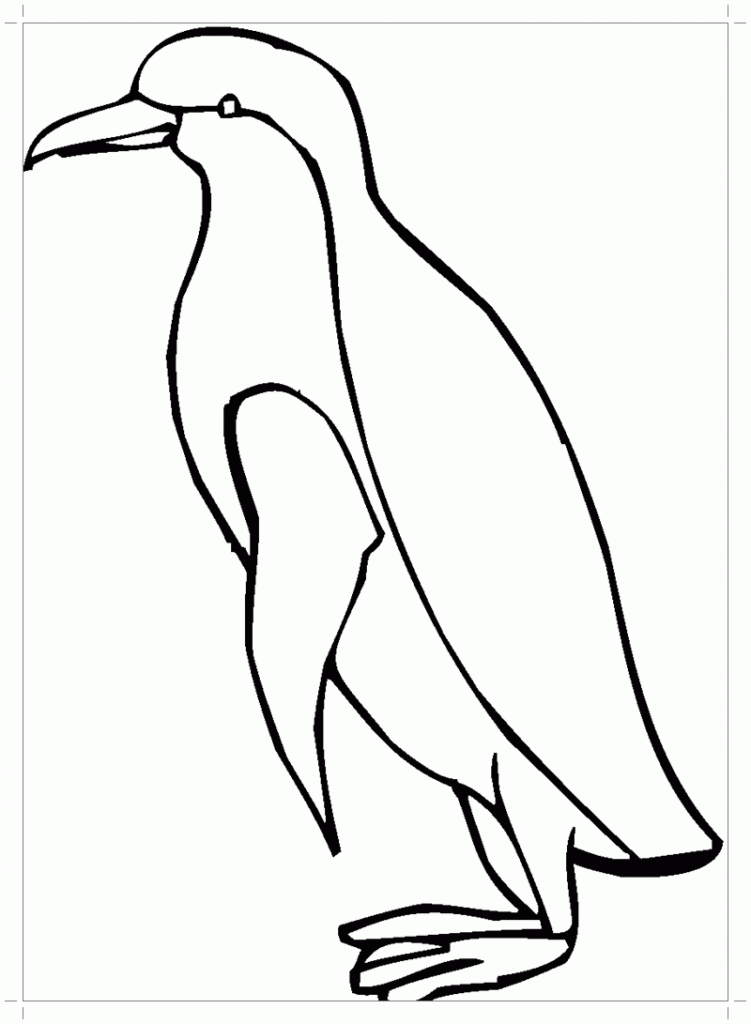 Пингвин картинка раскраска