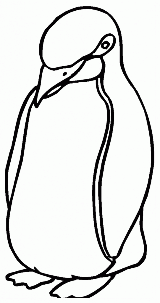 Пингвин раскраска для малышей