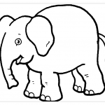 Слоненок раскраска для маленьких