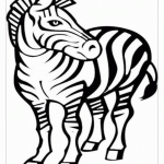 Простой рисунок зебры для раскрашивания
