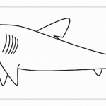 Раскраска акулы для самых маленьких