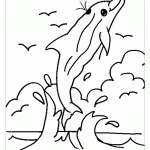 Дельфин картинка раскраска