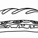 Бутерброд из маленького батона