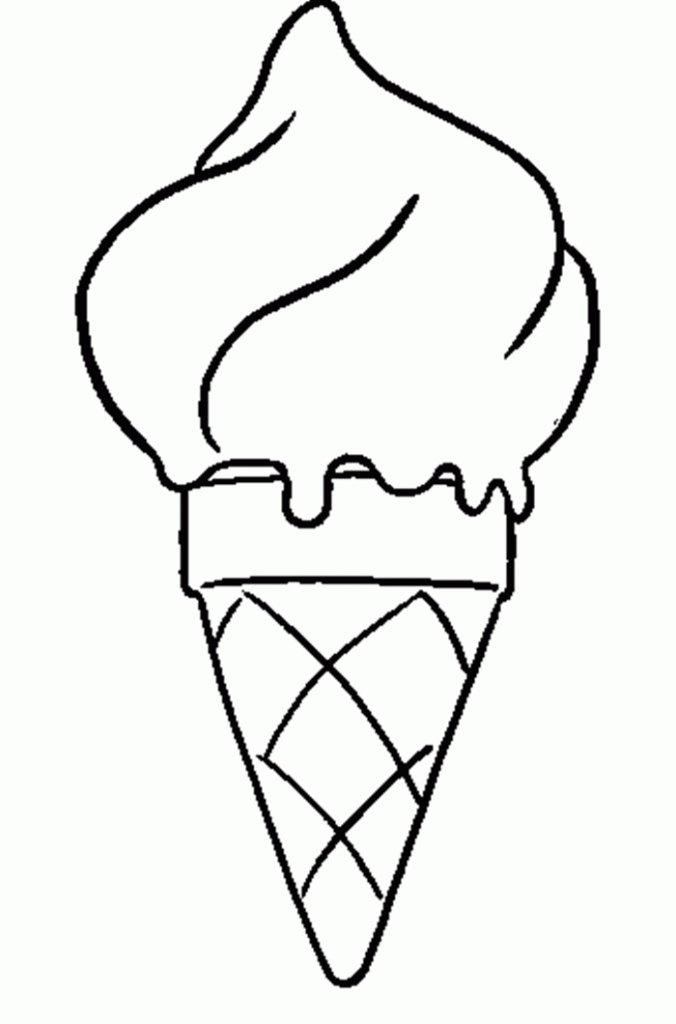 Мороженое рожок раскраска