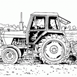 Трактор и сеялка