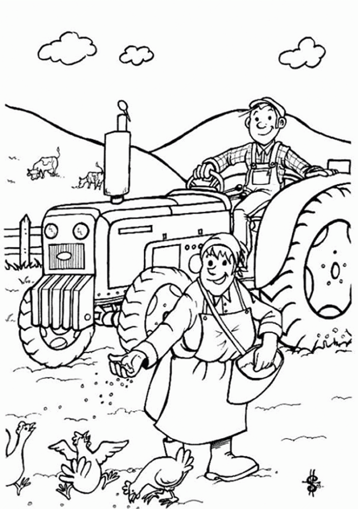 Тракторист на ферме