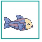 Карточка с рыбой для дидактической игры