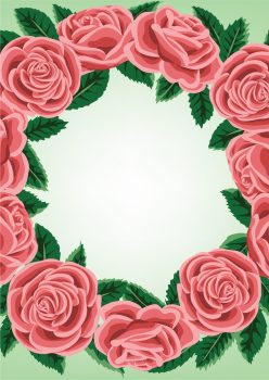 Фон с большими розами для открытки женщине