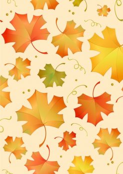 Фрагмент 1 сплошного фона "Осень" для детей с сухими листочками