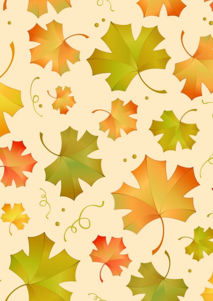 Фрагмент 2 сплошного фона "Осень" для детей с сухими листочками