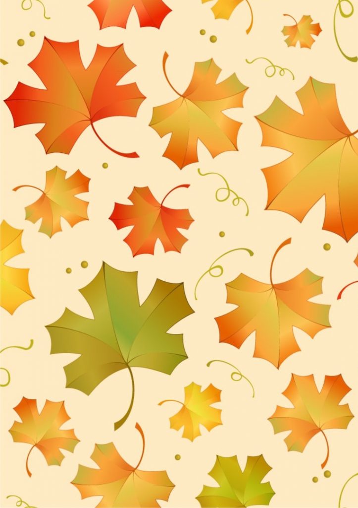 Фрагмент 3 сплошного фона "Осень" для детей с сухими листочками