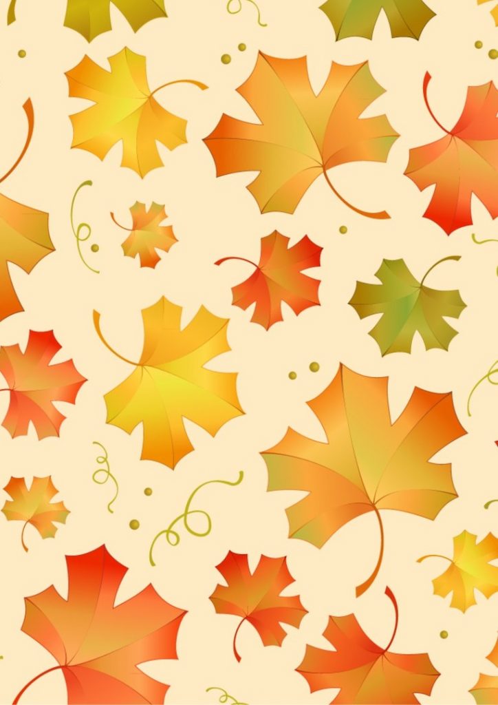 Фрагмент 4 сплошного фона "Осень" для детей с сухими листочками