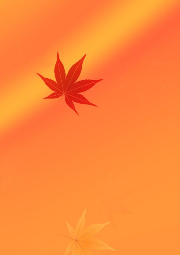 Фрагмент 2 оранжевого фона "Осень" с сухими листочками