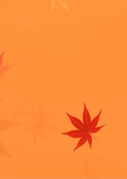 Фрагмент 4 оранжевого фона "Осень" с сухими листочками