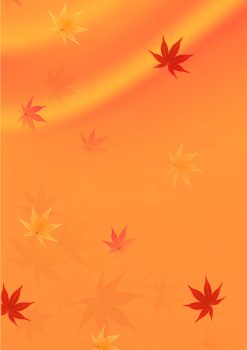 Оранжевый фон "Осень" с сухими листочками для детей