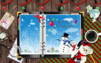 Фон снеговики на праздничной открытке