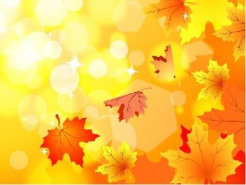 Фрагмент 4 фона для плаката золотая осень с желтыми и оранжевыми листочками