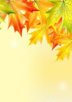 Фрагмент 2 фона-рамки с листьями для плаката золотая осень