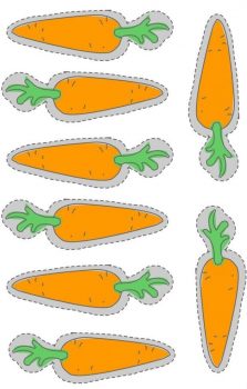 Морковки для игры "Накорми животных"