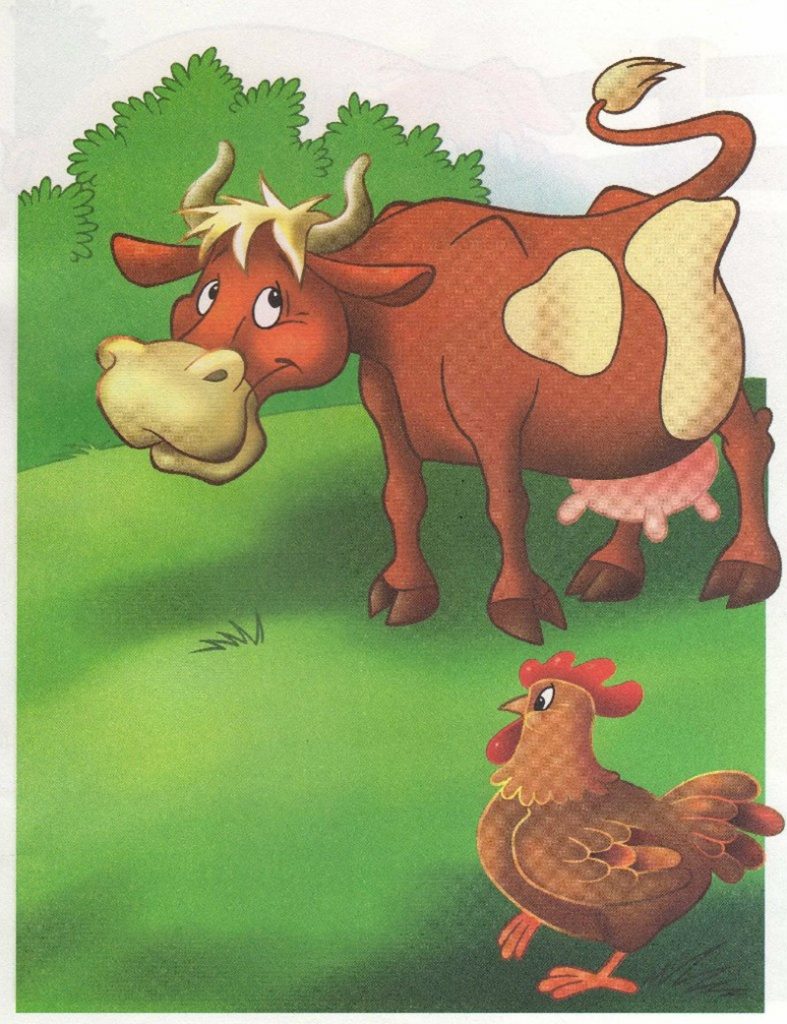 Корова и курочка для игры "Найди маму"