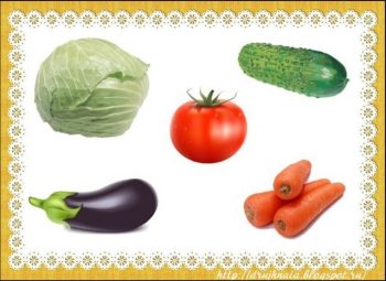 Овощи - карточки для игры "Назови одним словом"