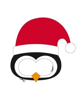 Маска новогоднего пингвина