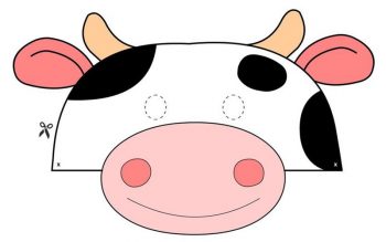 Маска коровы на голову распечатать