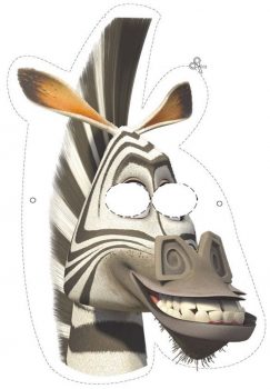 Маска зебры из мультфильма